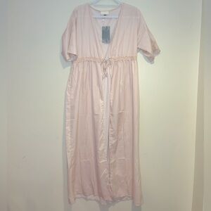 NWT Alredine by Baileys Blossoms Pink Stripe Kimono Sz M/L